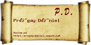 Prágay Dániel névjegykártya